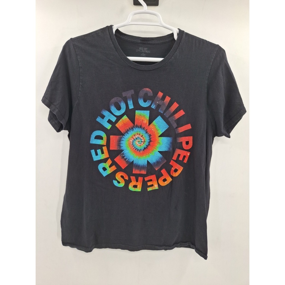 Red‎ Hot Chili Peppers Adult Graphic Print T-Shirt XXL Black Rainbow logo